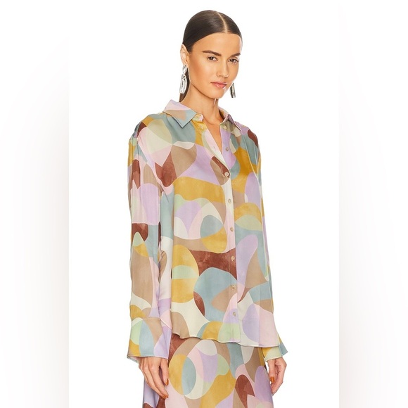 L'Academie Aubrey Blouse in Artist Palette Multi, Size S - Picture 1 of 11